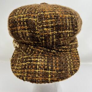Baby Phat Brown and Yellow Tweed Hat